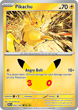 30th Celebration 052/128 Pikachu (Holo)
