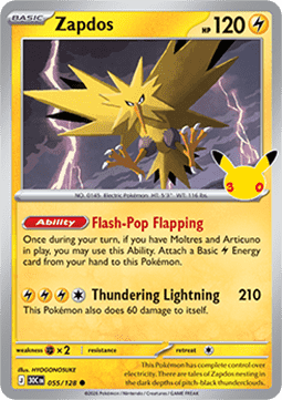 30th Celebration 055/128 Zapdos (Holo)