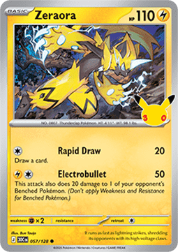 30th Celebration 057/128 Zeraora (Holo)