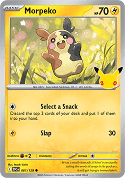 30th Celebration 061/128 Morpeko (Holo)