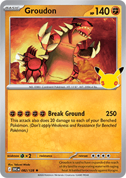 30th Celebration 082/128 Groudon (Holo)