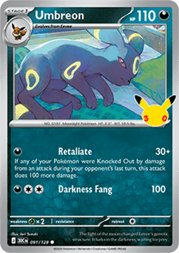30th Celebration 091/128 Umbreon (Holo)