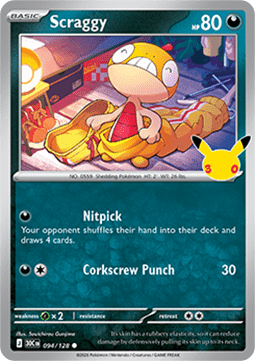 30th Celebration 094/128 Scraggy (Holo)