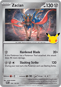 30th Celebration 106/128 Zacian (Holo)