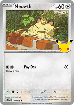 30th Celebration 113/128 Meowth (Holo)