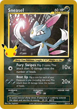 30th Celebration 025/111 Sneasel (Gold Rare)