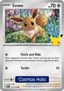 30th Celebration 116/128 Eevee (Cosmos Holo)