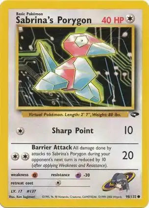 Gym Challenge 098/132 Sabrina's Porygon