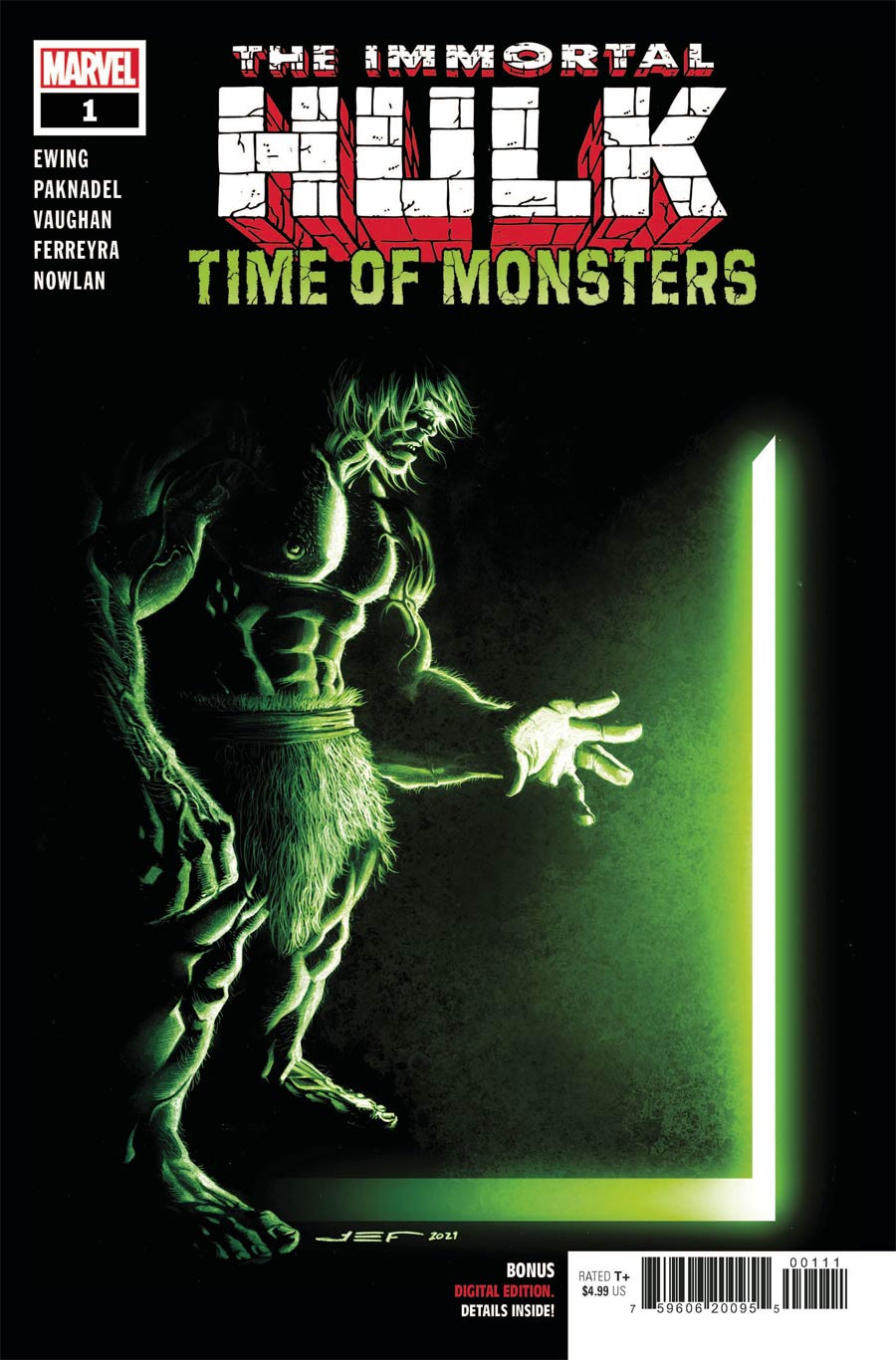 The Immortal Hulk Time of Monsters #1 Marvel Comics (2021)