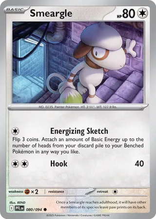 Phantasmal Flames 080/094 Smeargle (Reverse Holo)