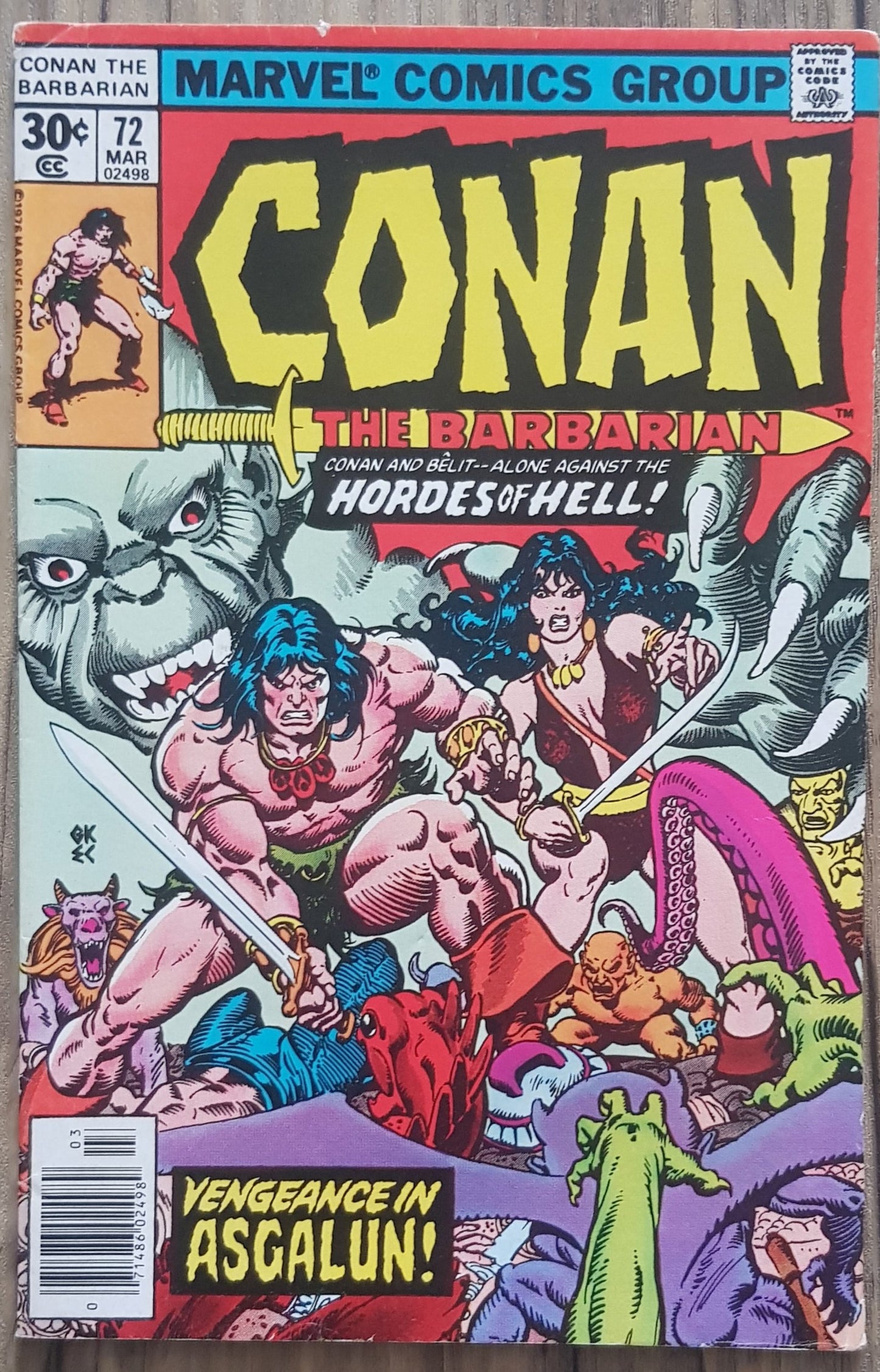 Conan the Barbarian #72 Marvel Comics (1970)