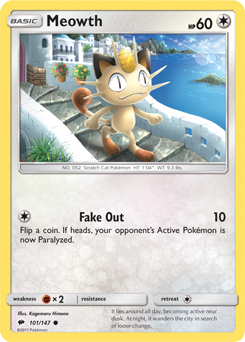 Burning Shadows 101/147 Meowth