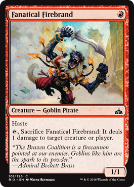 Rivals of Ixalan 101/196 Fanatical Firebrand