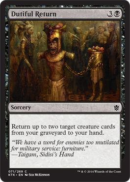 Khans of Tarkir 071/269 Dutiful Return
