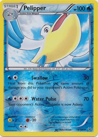 Roaring Skies 019/108 Pelipper (Reverse Holo)