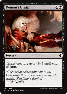 Battle for Zendikar 108/274 Demon's Grasp