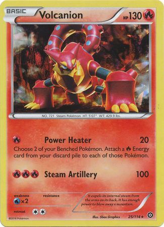 Steam Siege 025/114 Volcanion (Shatter Holo Theme Deck Exclusive)