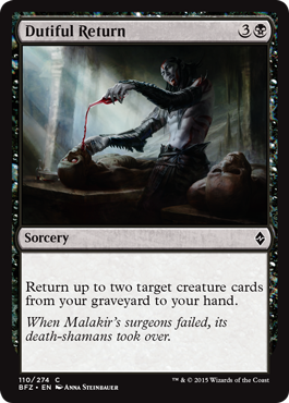 Battle for Zendikar 110/274 Dutiful Return