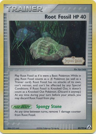 EX Legend Maker 80/92 Root Fossil (Reverse Holo)