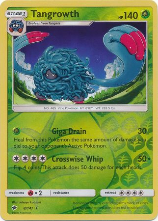 Burning Shadows 008/147 Tangrowth (Reverse Holo)