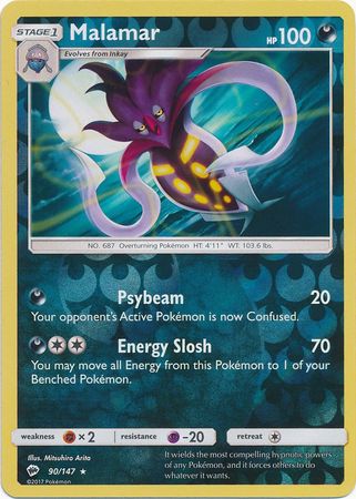 Burning Shadows 090/147 Malamar (Reverse Holo)