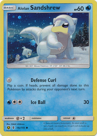 Guardians Rising 019a/145 Alolan Sandshrew (Holo)(Alt Art)