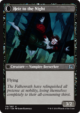 Shadows Over Innistrad 116/297 Heir of Falkenrath/Heir to the Night