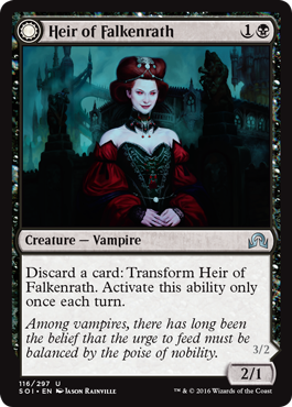 Shadows Over Innistrad 116/297 Heir of Falkenrath/Heir to the Night