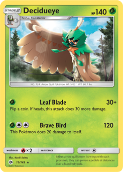 Sun & Moon 011/149 Decidueye (Reverse Holo)