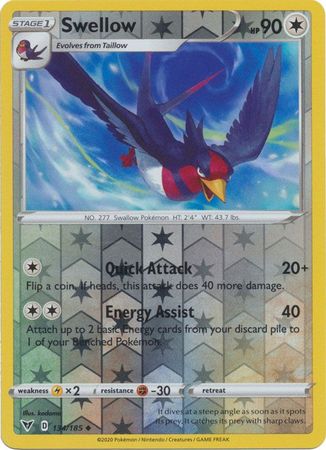Vivid Voltage 134/185 Swellow (Reverse Holo)