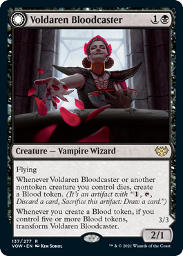Innistrad: Crimson Vow 137/277 Voldaren Bloodcaster//Bloodbat Summoner