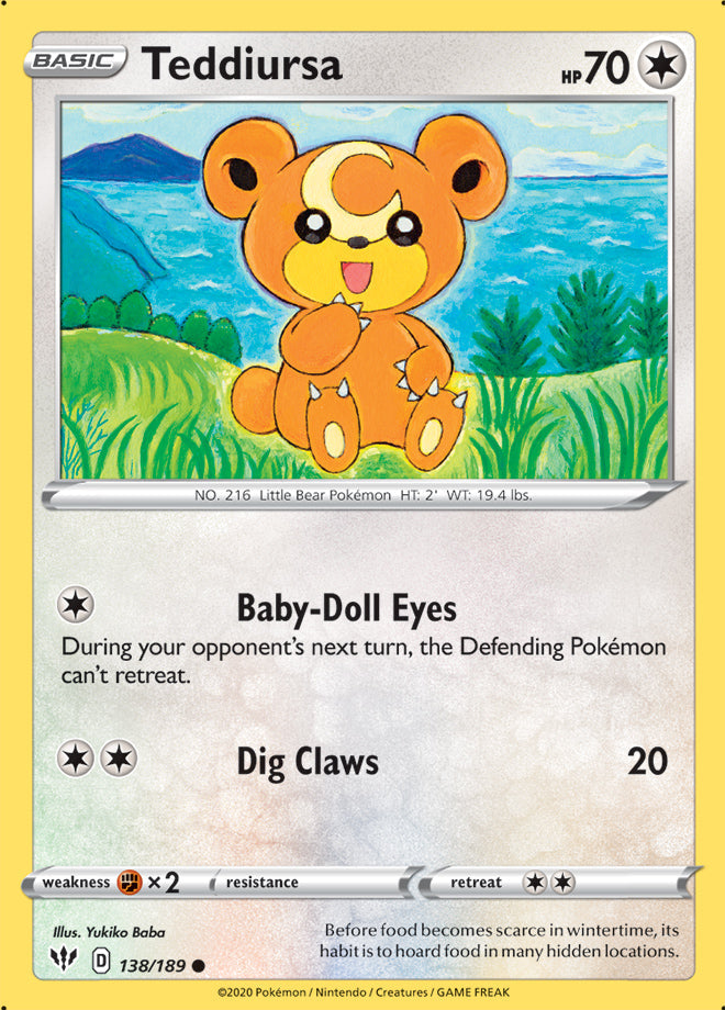 Darkness Ablaze 138/189 Teddiursa