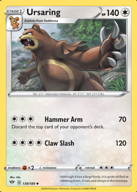 Darkness Ablaze 139/189 Ursaring