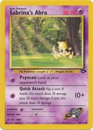 Gym Challenge 094/132 Sabrina's Abra