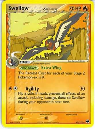 EX Dragon Frontiers 040/101 Swellow