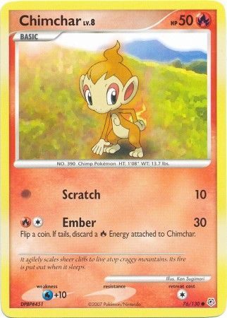 Diamond & Pearl 076/130 Chimchar Lv. 8