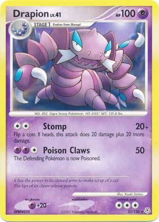 Diamond & Pearl 023/130 Drapion (Reverse Holo)