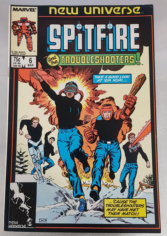 Spitfire and the Troubleshooters #6 Marvel Comics (1986)