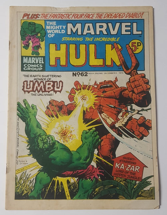 The Mighty World of Marvel #62 Marvel Comics UK (1972)