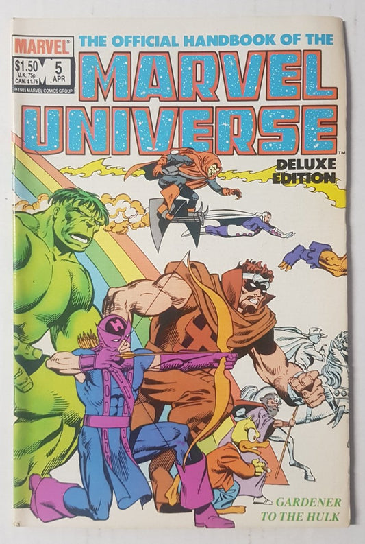 The Official Handbook of the Marvel Universe #5 Marvel Comics (1985)