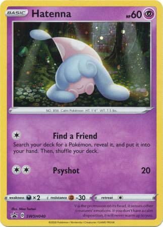 Sword & Shield Promo SWSH040 Hatenna (Cosmos Holo)