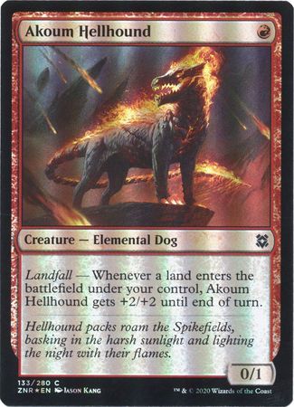 Zendikar Rising 133/280 Akoum Hellhound (Foil)