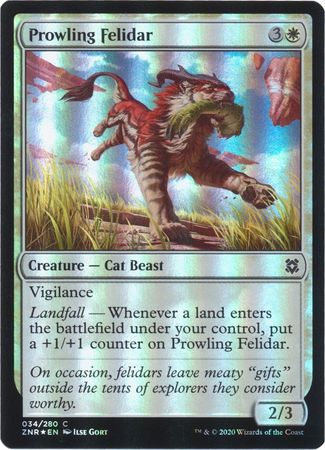 Zendikar Rising 034/280 Prowling Felidar (Foil)