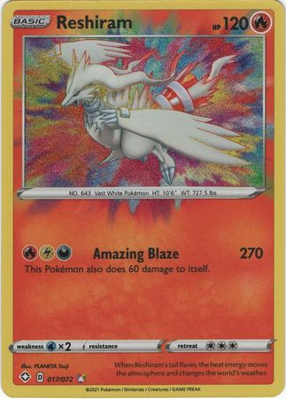 Shining Fates 017/072 Reshiram (Amazing Rare)