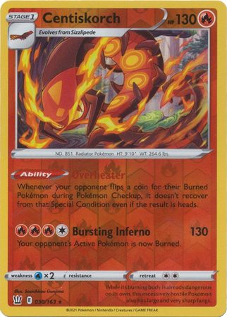 Battle Styles 030/163 Centiscorch (Reverse Holo)