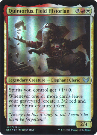 Strixhaven 220/275 Quintorius, Field Historian (Foil)
