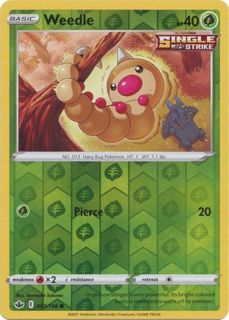 Chilling Reign 001/198 Weedle (Reverse Holo)