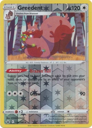 Chilling Reign 128/198 Greedent (Reverse Holo)
