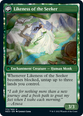 Kamigawa: Neon Dynasty 172/302 Azusa's Many Journeys//Likeness of the Seeker