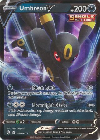 Evolving Skies 094/203 Umbreon V (Half Art) (Non Holo)